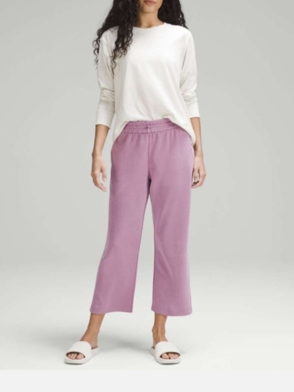 Lululemon Softstreme Straight Women's Wide-Leg Lounge Pants in Pink